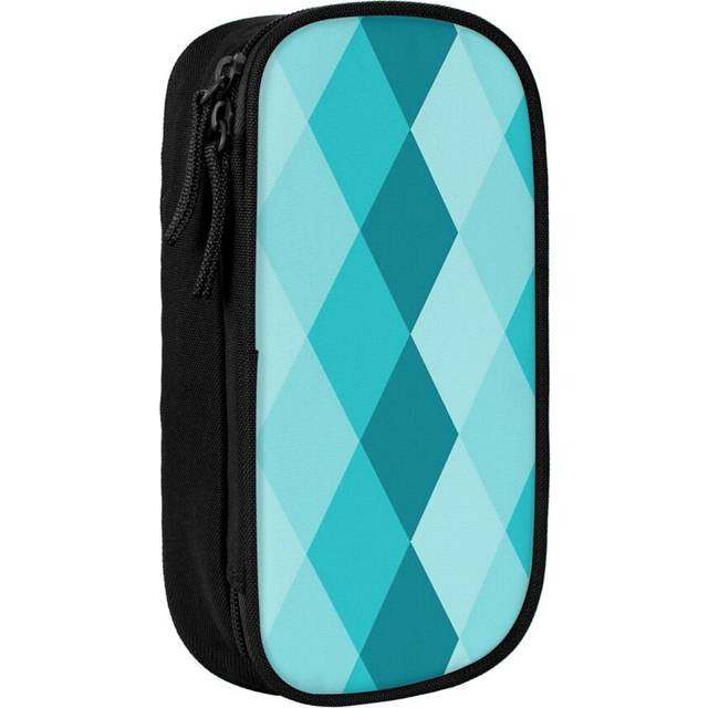 Pencil Case Ceramic Tile Pen Holder Box Pouch Bag with Double Zippers for School Office Work