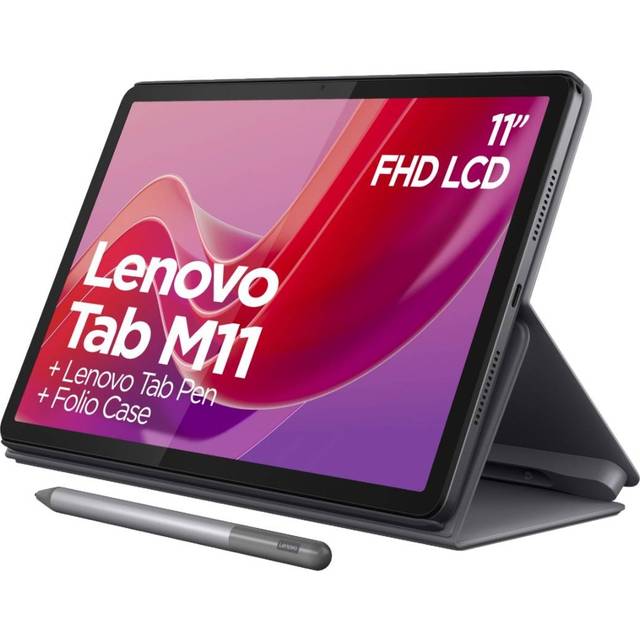 Lenovo Tab M11 (inkl. Folio Case och Tab Pen) 11" LTE 128/4 GB surfplatta, grå