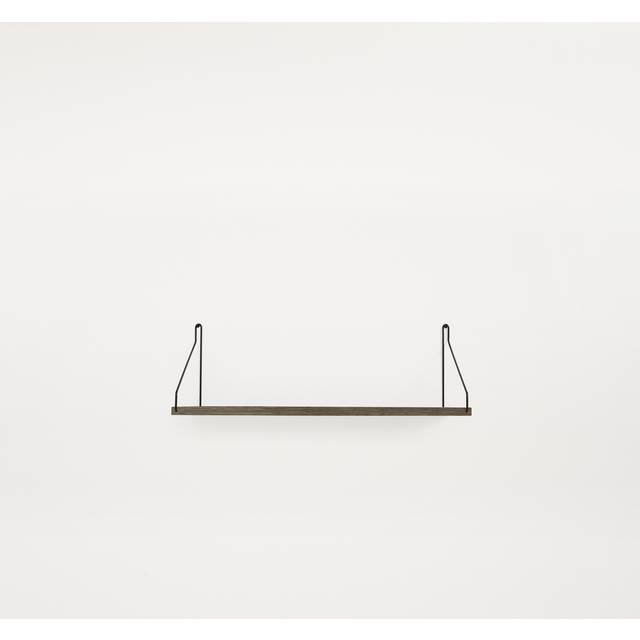 FRAMA - Dark Oiled Oak Shelf - 60 cm - Hylla - Dark/Steel - D:200/L:600 mm
