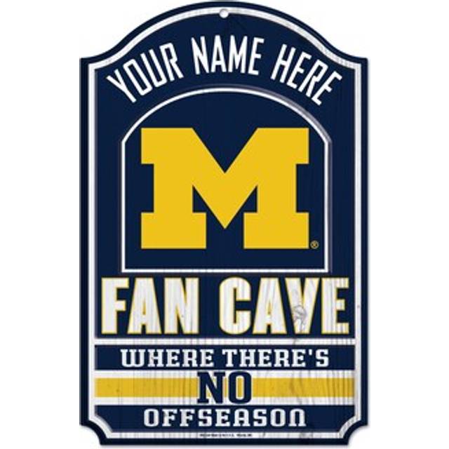 Michigan Wolverines Sign 11x17 Wood Fan Cave Design