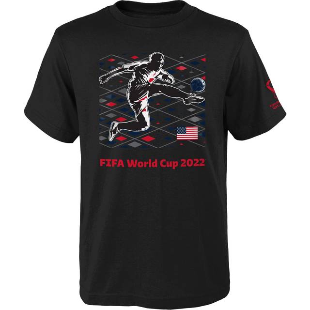 Outerstuff Mens FIFA World Cup Midfiled Strike Short Sleeve Tee  Black  X-Large