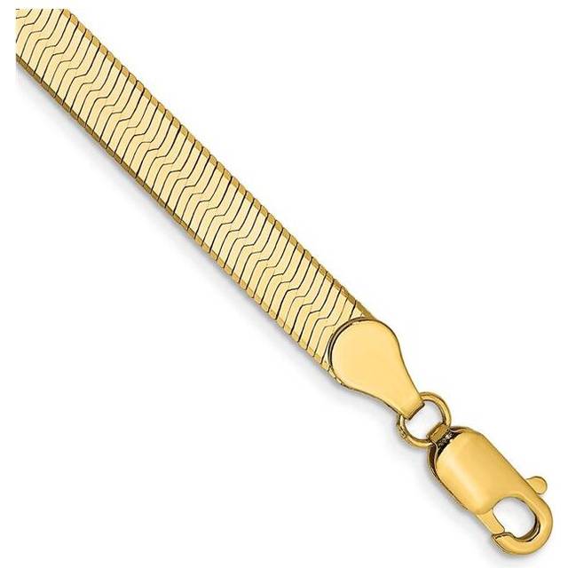 14K Yellow Gold 5 mm Silky Herringbone Chain 7 in. Bracelet