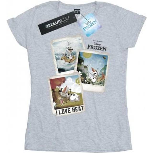 Frozen Olaf Polaroid Cotton T-Shirt - Grey - XXL