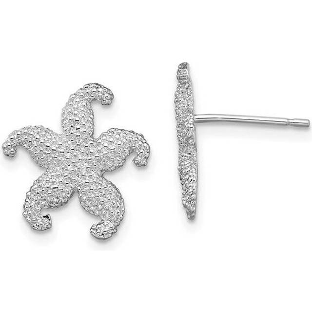 Sterling Silver Polished Starfish Post Earrings