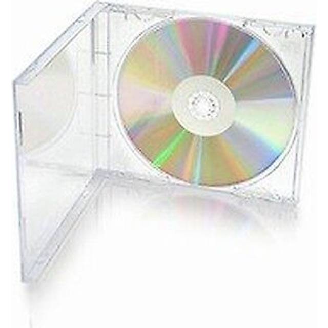 100 x cd jewel clear case for single disc (10 mm spine) transparent tray