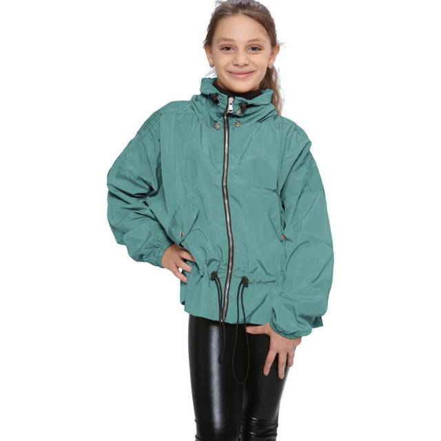 (9-10 Years, Mint) Girls Windbreaker Shower Proof Jacket Stylish 5-13