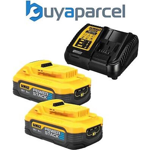 DCBP518H2-XJ 18v 5.0ah Compact Powerstack Battery Packs + DCB115 Charger - Dewalt