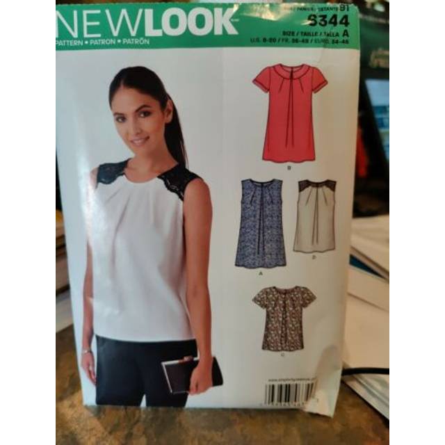 Simplicity New Look Patterns UN6344A Misses' Tops  A (8-10-12-14-16-18