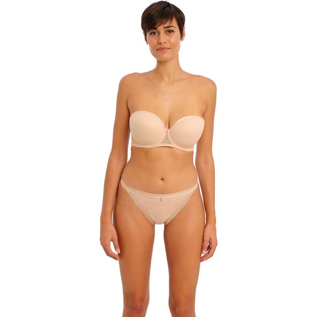 Freya Womens Tailored Moulded Strapless Bra - Beige Polyamide - Size 28DD