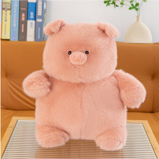 (Pig, 35cm/13.78in) Pig Beaver Plush Toy Doll Pillow Gift Room Decoration Ornament Pp Cotton Filling