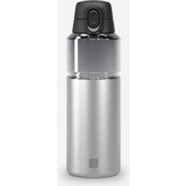 800 ml Stainless Steel Cycling Bottle - Steel Grey/black
