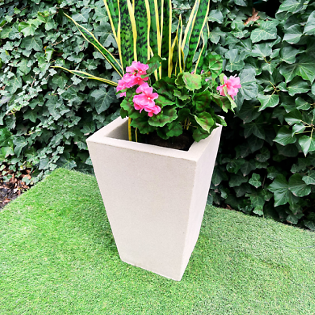 Extra large sandstone classic square greek style planter vase