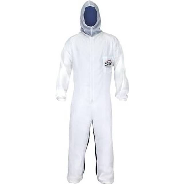 SAS Safety 6938 Moon suit Nylon Cotton Coverall  Large  White