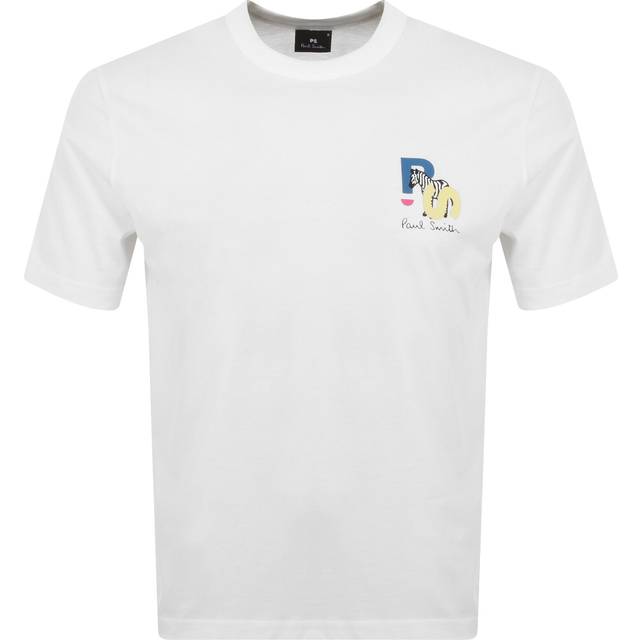 Paul Smith - Pop Logo Zebra Mini Graphic T-shirt Col: 02 White, Size: M