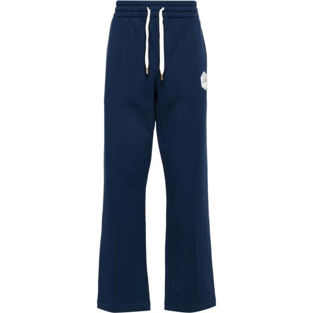 Casablanca Mens Casa Temple Rubberised Branding Straight Leg Regular-fit Organic-cotton Jogging Bottoms Xl