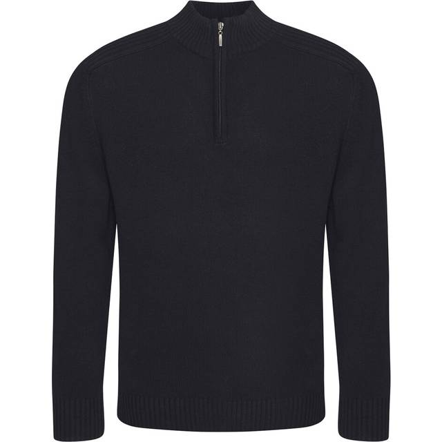 (L, Black) Ecologie Unisex Adult Wakhan Knitted Quarter Zip Sweatshirt