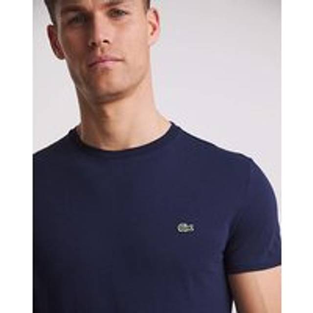 Lacoste, Topp, Herr, 5Xl, Pima Cotton T-shirt med rund hals - blue (5XL)