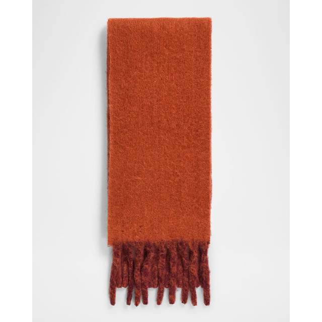 Burberry Womens Ginger Reversible Logo-jacquard Alpaca-blend Scarf - GINGER