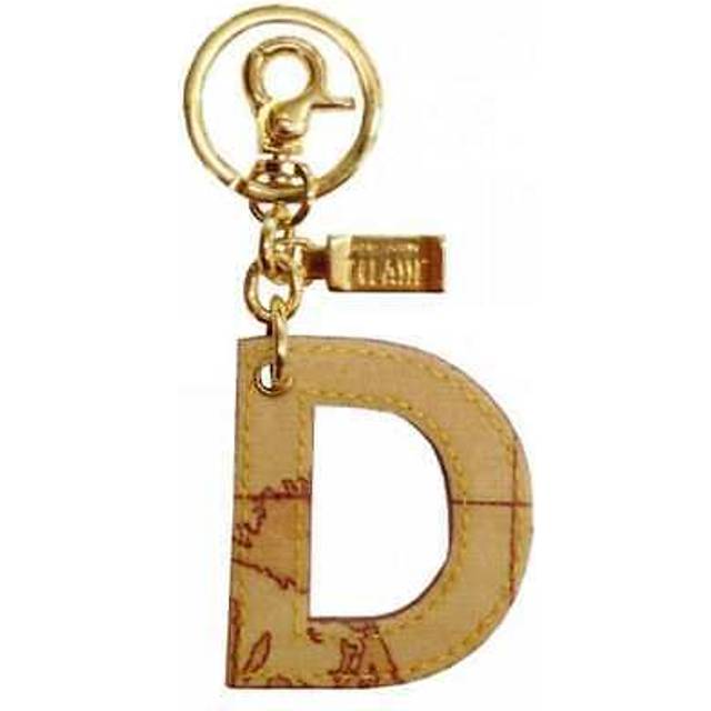 Beige Leather Keychain