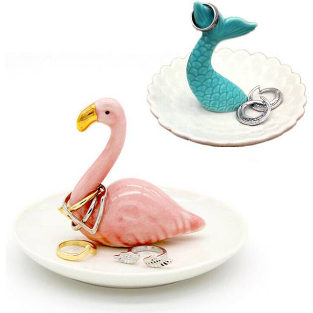 Gift Republic, Uhrenbox Schmuckaufbewahrung, Ringhalter Flamingo