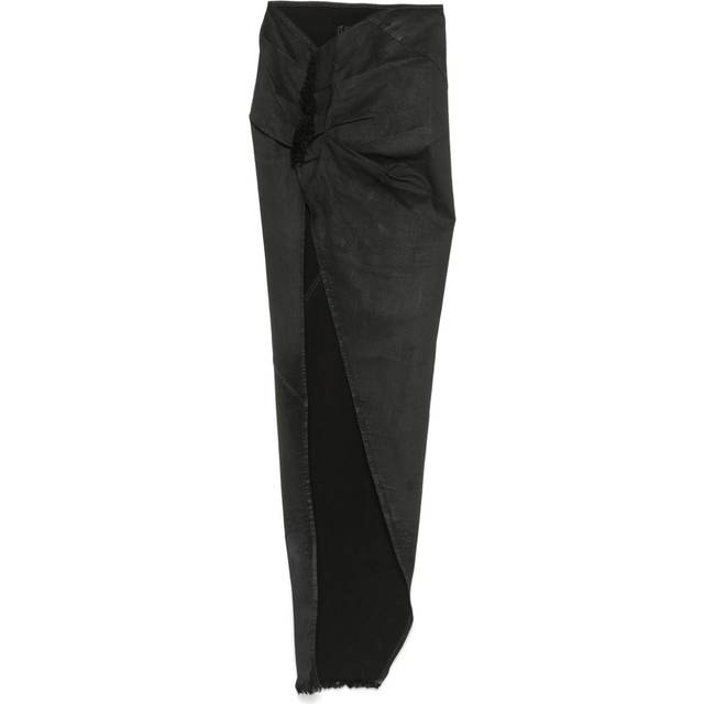 Rick Owens DRKSHDW - EDFU maxi skirt - women - Rubber/Cotton/Elastomultiester - M - Black