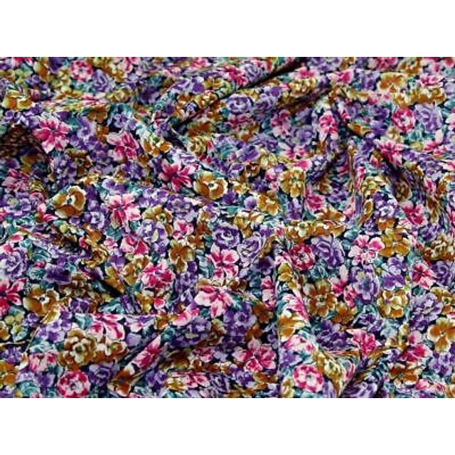 Minerva sea island cotton voile fabric purple - per metre