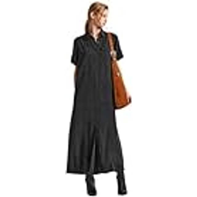 Pepe Jeans för kvinnor. PL953482 Klänning Evelinda grå (M), Casual, Kort ärm, Lyocell - Grå (M)