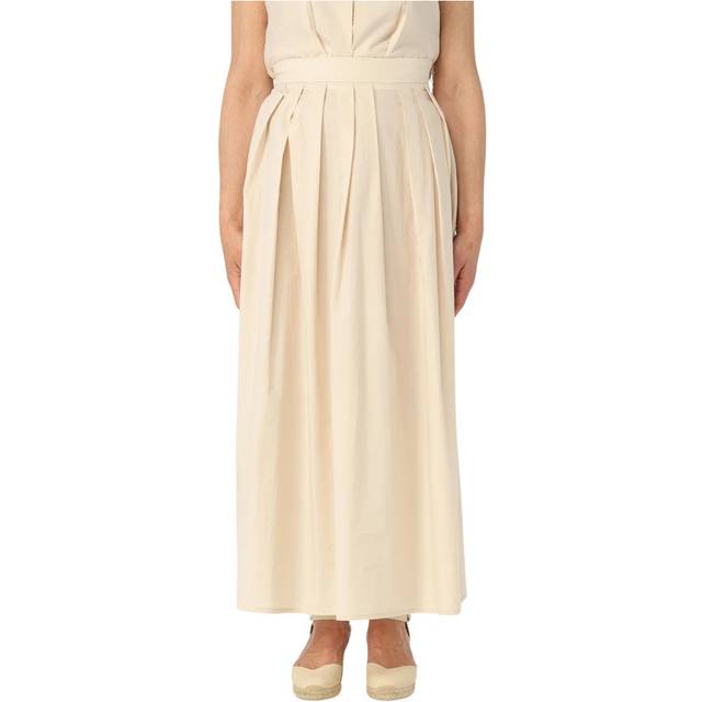 Moorer, Kjol, Dam, M, Bomull, Lyxig långkjol för varmare klimat - beige (M)