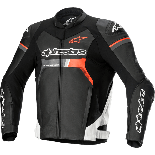 Alpinestars GP Force Leather Motorcycle Jacket Black/White/Red46 (46)