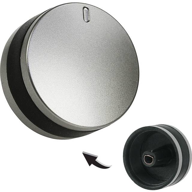 Oven Knob for LAMONA 450002486 LAM3200 LAM3204 LAM3401 Oven Cooker Control Switch (Silver / Black)
