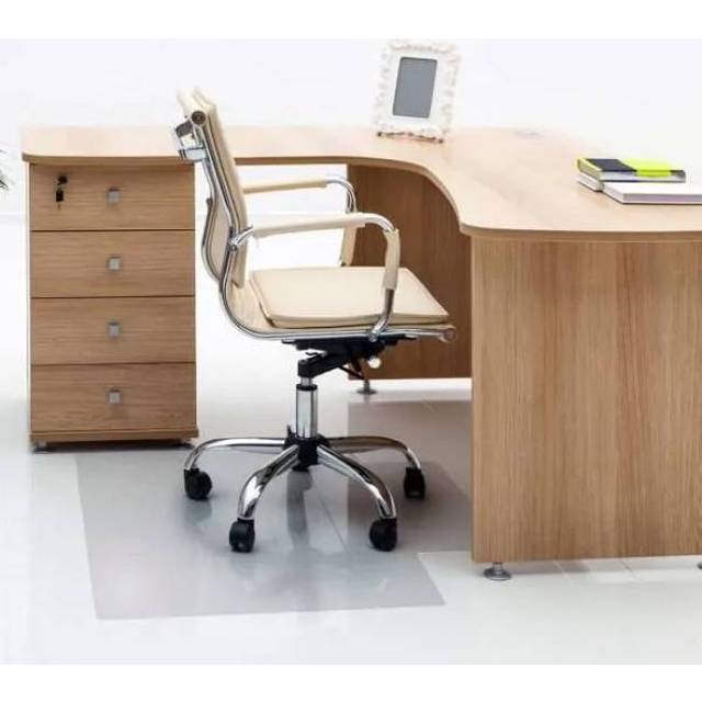 Floortex Cleartex Advantagemat Phthalate Free Vinyl Office Chair Mat For Hard Floors 120 x 90cm with Lip Clear (UFR129225LV)