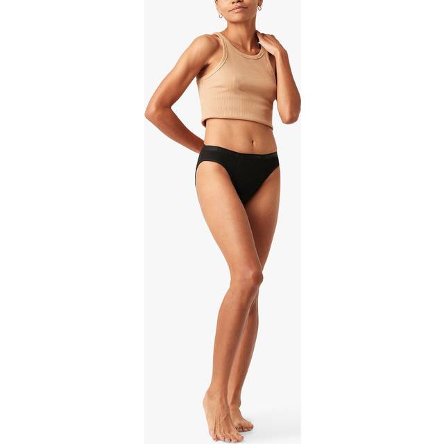 Modibodi Classic Bikini Period Knickers, Super to Overnight Absorbency, Black
