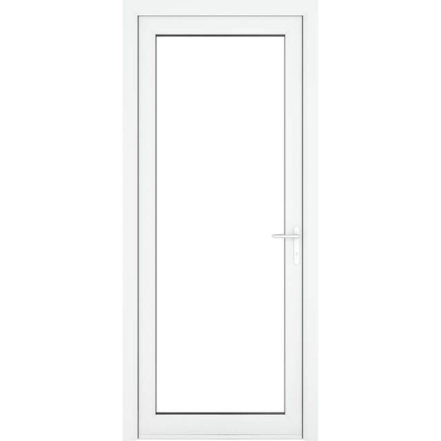 Crystal uPVC Triple Glazed Door Full Glass Left hand White Clear Glass 920x2090mm - Crystal-Direct - 209 x 92 x 7cm