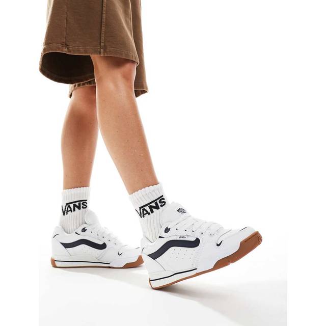 Vans – Rowley XLT – Vita och marinblå, grova sneakers med gummisula
