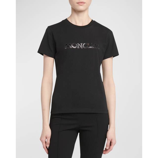 Moncler Black Maglia Manica Corta T-shirt - 999 Black - M