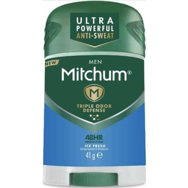 Revlon Mitchum Men Triple Odor Defense 48HR Protection Stick Deodorant & Anti-Perspirant, Ice Fresh, 41 g