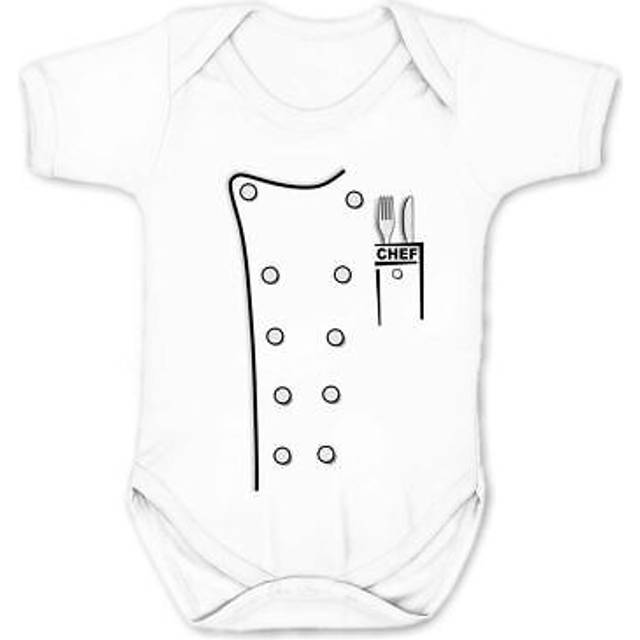 Chef suit babygrow cute fancy dress cooking kitchen outfit newborn gift funny