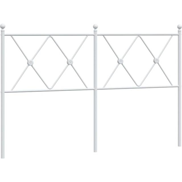 vidaXL Huvudgavel metall vit 137 cm