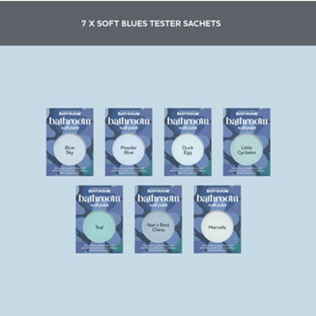 Bathroom Wall & Ceiling Paint Samples - Soft Blues Tester Box -