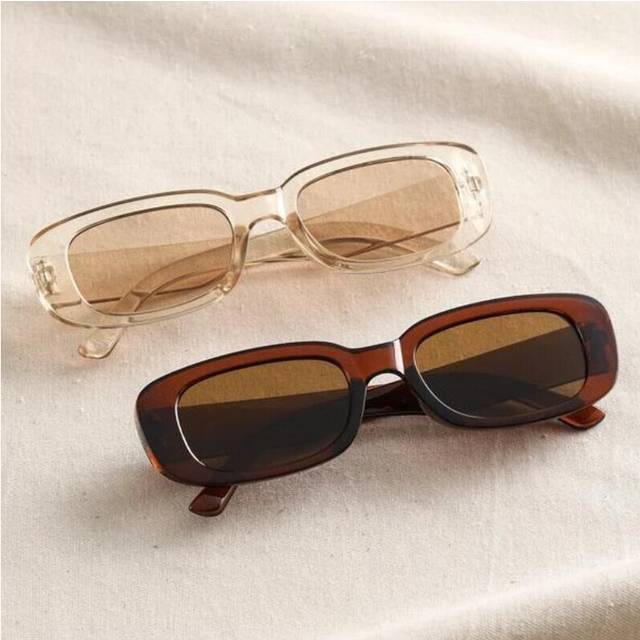 (C5) 2PCS Women Sports Glasses Vintage Mirrored Cat Eye Sunglasses Retro Small