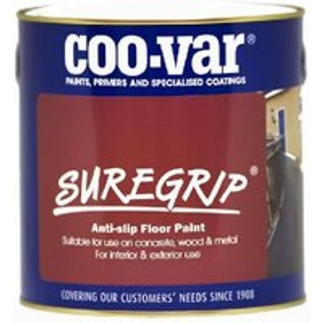 Coo-var - CooVar Suregrip Anti Slip Floor Paint - White - 5 Litre - White