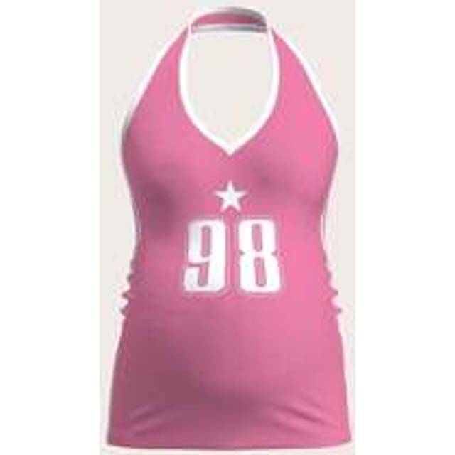 Gravid utomhus gatubelysning Sport Digitaltryckta axelremslinnen med dubbla ränder, Slim-Fit - Rosa (L,M,S,XL,XS,XXL,XXS,XXXL,XXXXL)