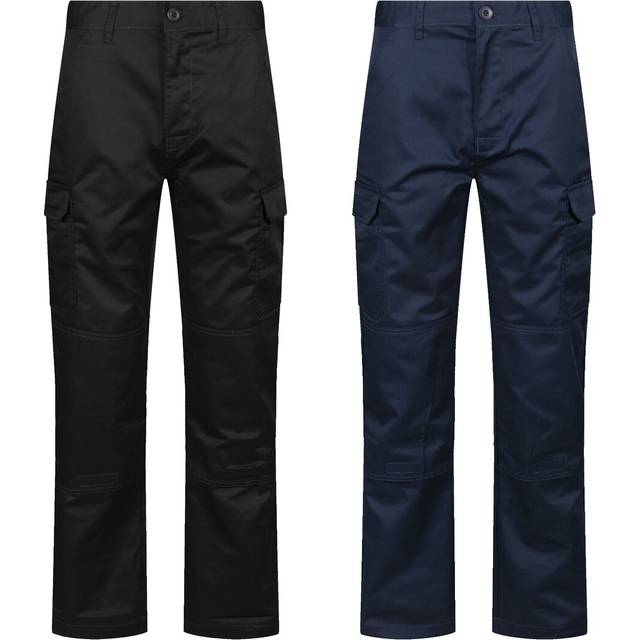 Mens work trousers combat 5 pockets heavy duty cargo knee pad pro trade kit