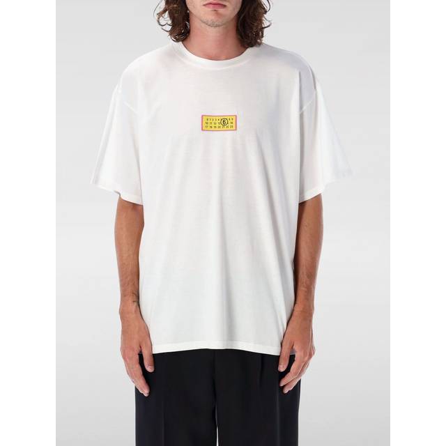 MM6 Maison Margiela, T-Shirts, male, White, M, Logo T-shirt