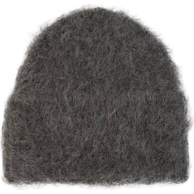 Toteme Alpaca Knit Beanie in Dark Grey Melange - Grey. Size all. (all)