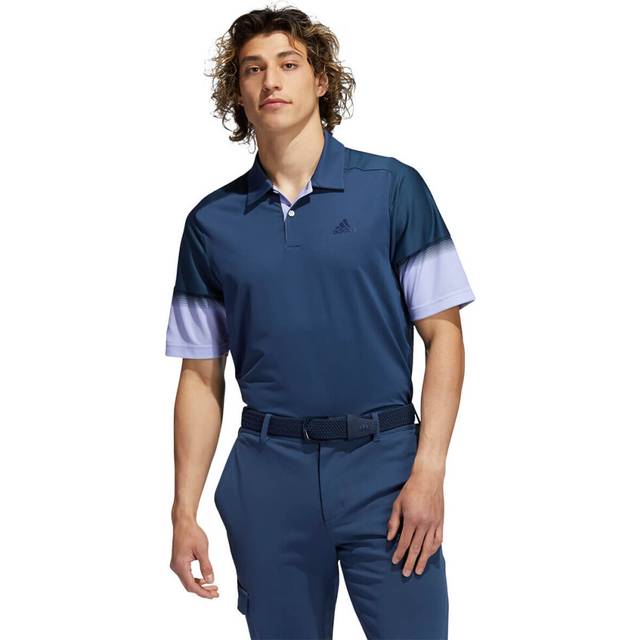 Adidas golf mens statement heat.rdy polo shirt - crew navy - m