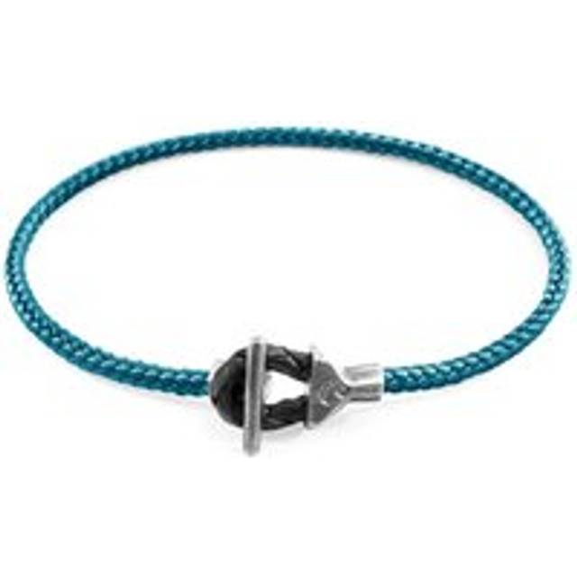 Cullen Silver and Rope Bracelet - Blue - 21cm