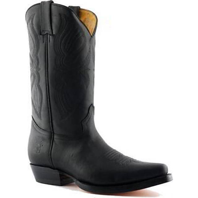 Grinders Men's Louisiana Black Leather Western Cowboy Boots - EU 41