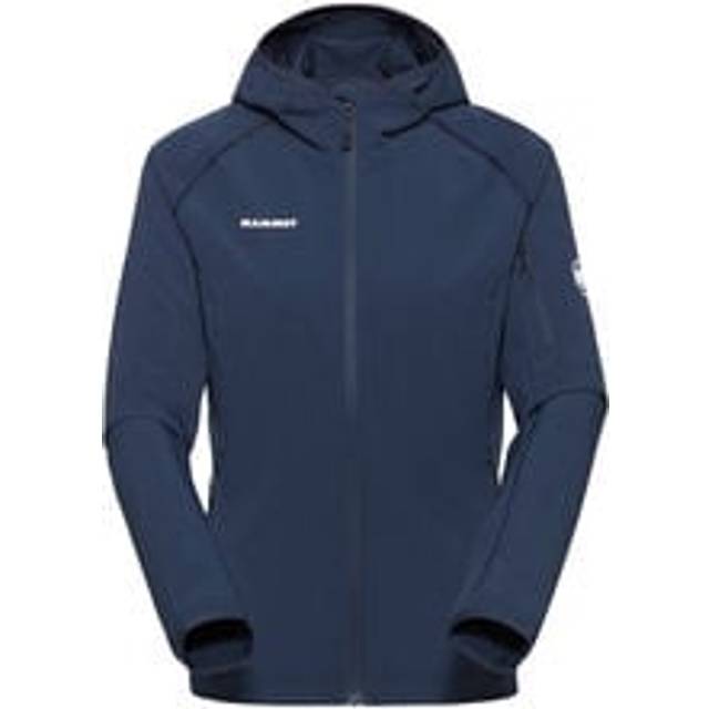 Mammut Women's Madris Light Midlayer Hooded Jacket Fleecejacka Dam Storlek L Färg blå