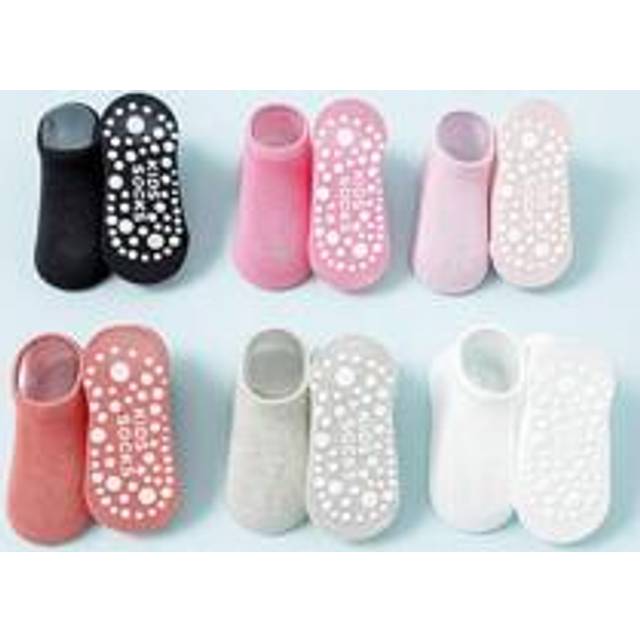 6 par Minimalistiska Anti-halkstrumpor för barn för pojkar/flickor, fasta ankelstrumpor för baby för vardagen - Multifärgad (0-6M,6-12M,1-2Y,2-3Y)